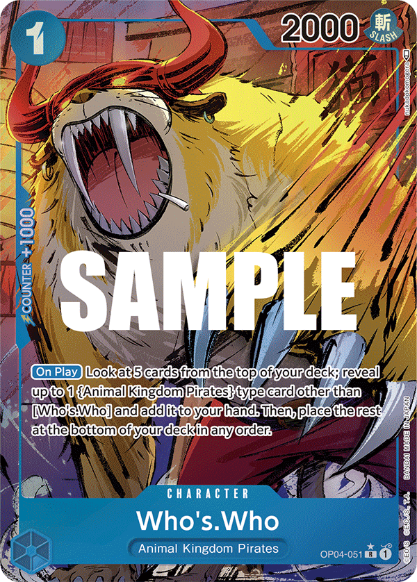 Who's Who - OP04-051 - Rare (Alt Art)