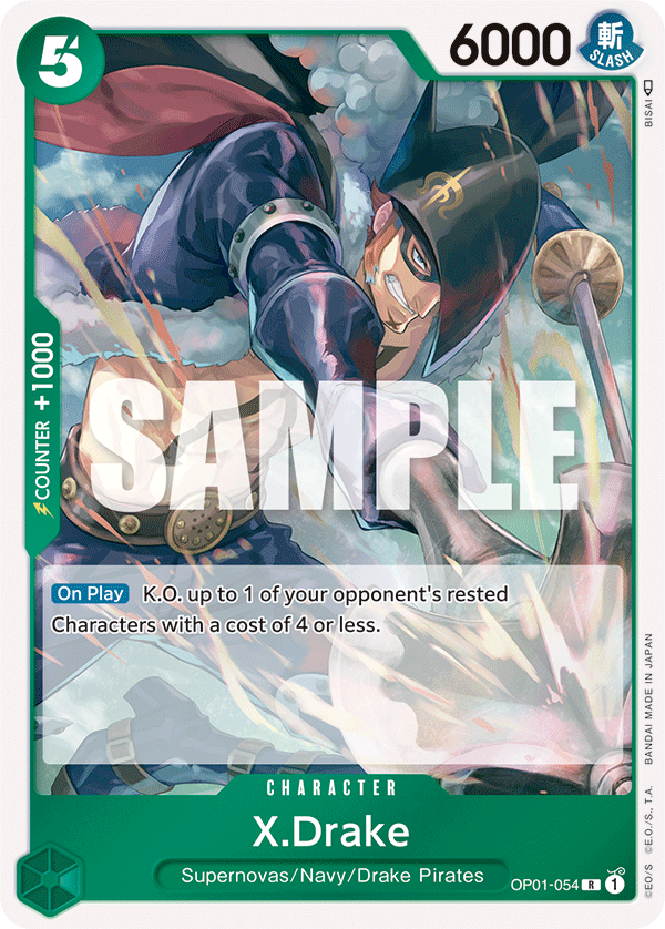 X.Drake - OP01-054 - Rare-One Piece Singles