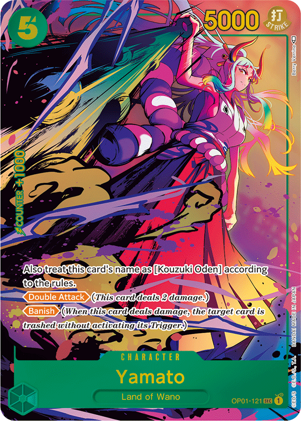 Yamato - OP01-121 - Secret Rare (Alt Art)-One Piece Singles