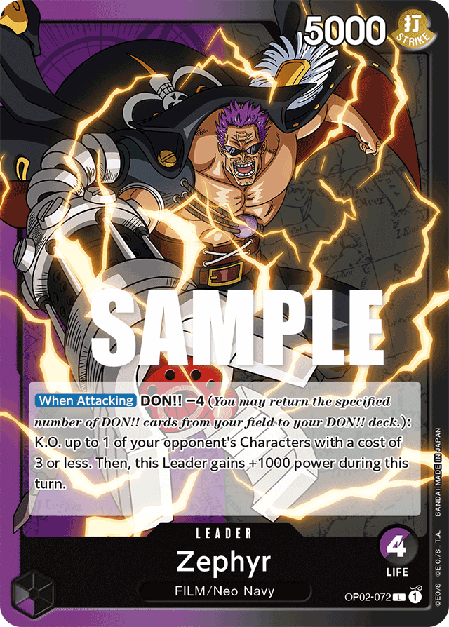 Zephyr - OP02-072 - Leader-One Piece Singles