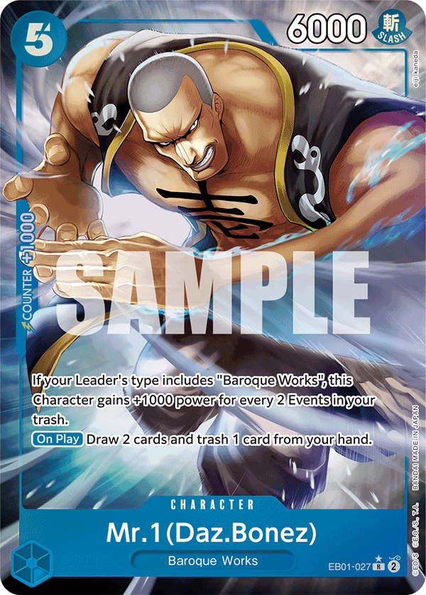 EB01-027 - Mr.1(Daz.Bonez) - Rare (Alternate Art)