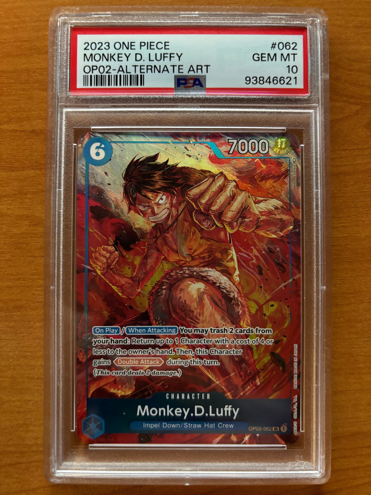 [PSA 10] Luffy OP02 Alt Art