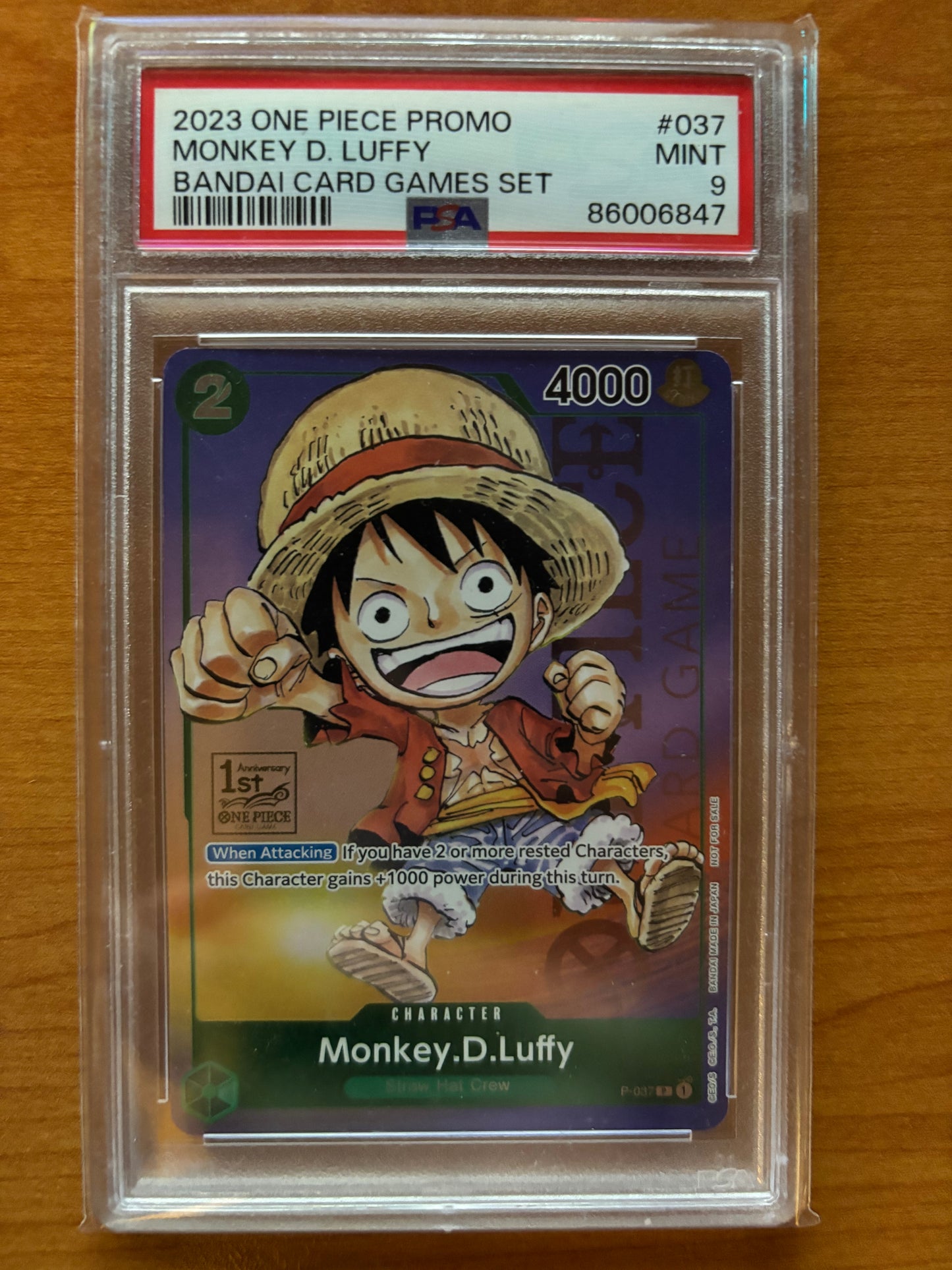 [PSA 9] Luffy 1st Anniversary Promo