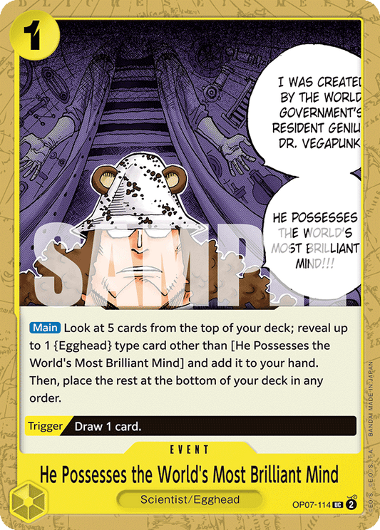 He Possesses the World's Most Brilliant Mind - OP07-114 - Uncommon