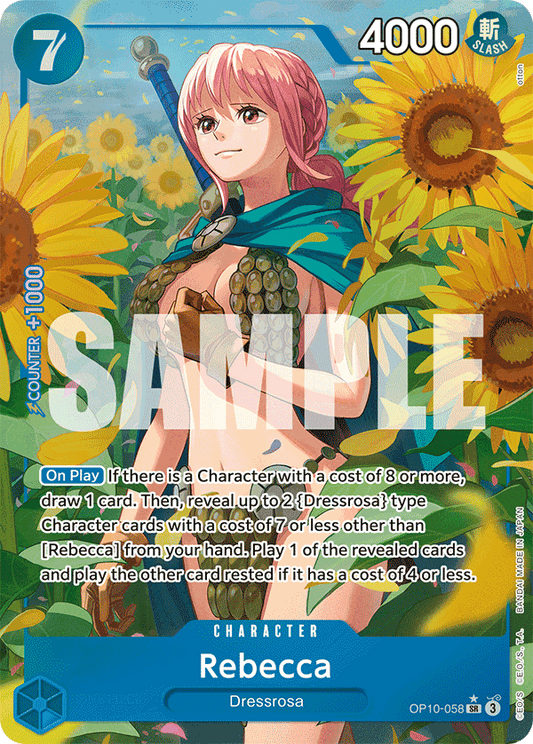 OP10-058 - Rebecca - Super Rare Alt Art
