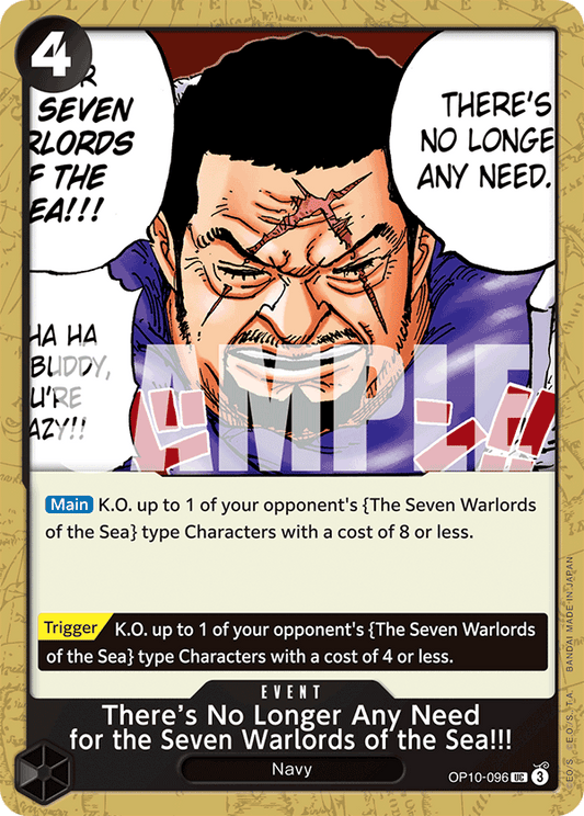 OP10-096 - There’s No Longer Any Need for the Seven Warlords of the Sea!!! - Uncommon