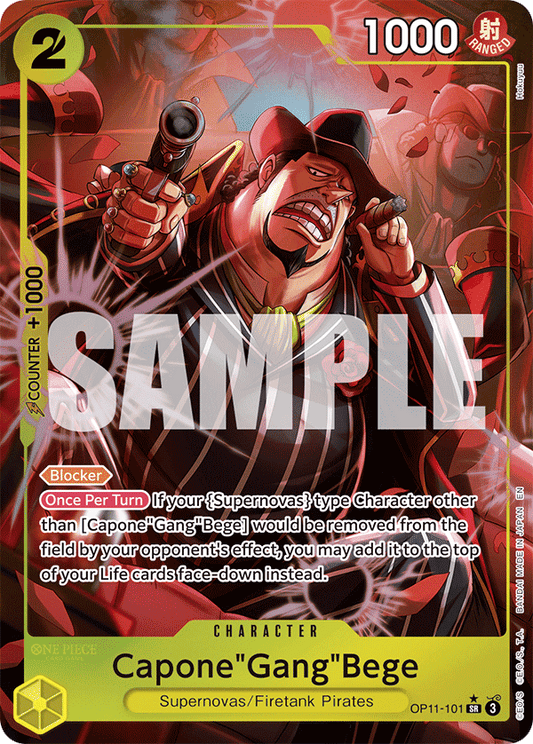 OP11-101 - Capone"Gang"Bege - Super Rare Alt Art
