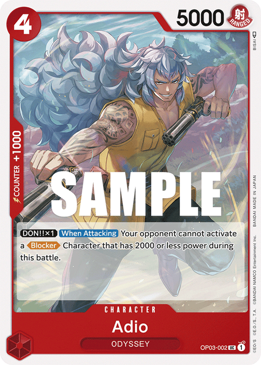 Adio - OP03-002 - Uncommon-One Piece Singles