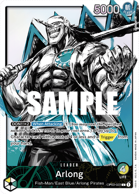 Arlong - OP03-022 - Leader (Alt Art)-One Piece Singles