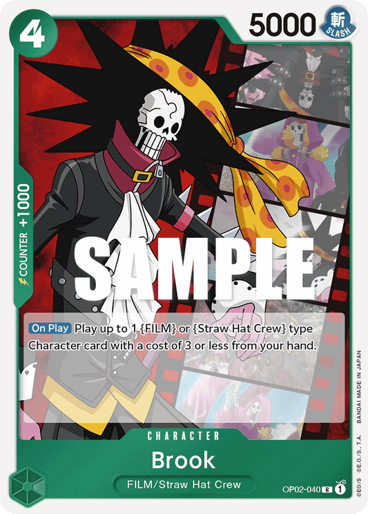 Brook - OP02-040 - Rare-One Piece Singles