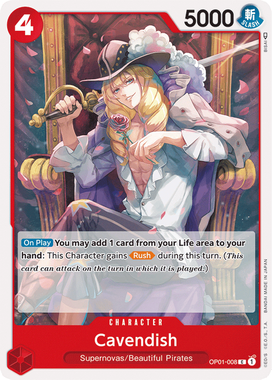 Cavendish - OP01-008 - Common-One Piece Singles