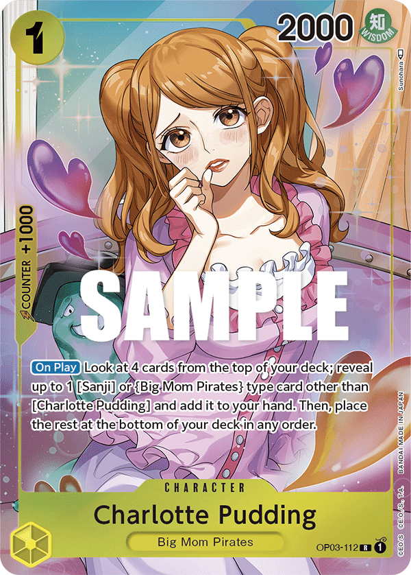 Charlotte Pudding - OP03-112 - Rare (Alt Art)-One Piece Singles