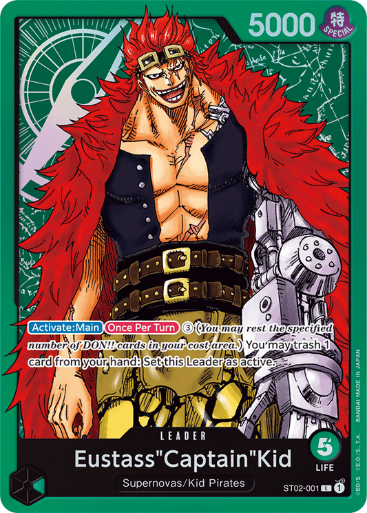 Eustass"Captain"Kid - ST02-001 - Leader-One Piece Singles