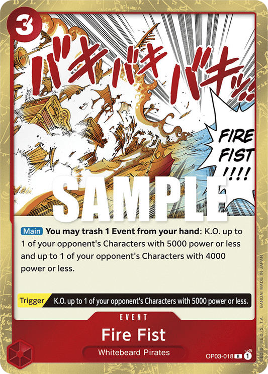 Fire Fist - OP03-018 - Rare-One Piece Singles