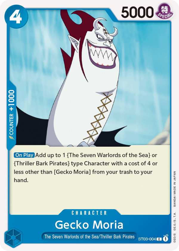 Gecko Moria - ST03-004 - Common-One Piece Singles