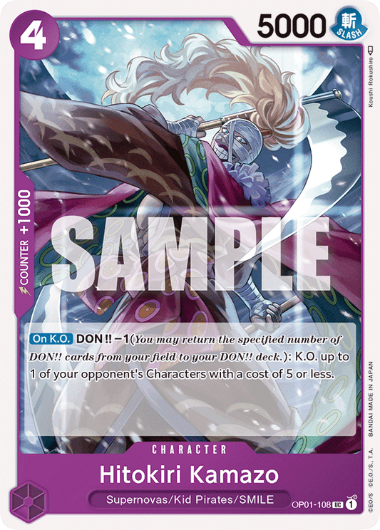 Hitokiri Kamazo - OP01-108 - Uncommon-One Piece Singles