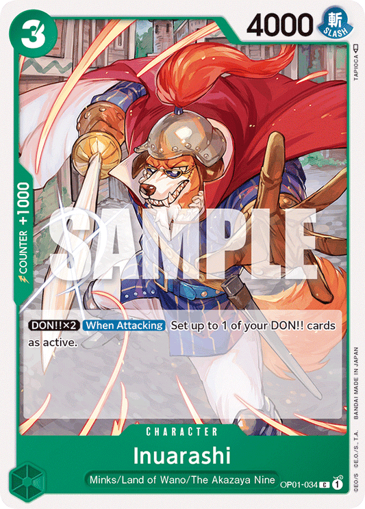 Inuarashi - OP01-034 - Common-One Piece Singles
