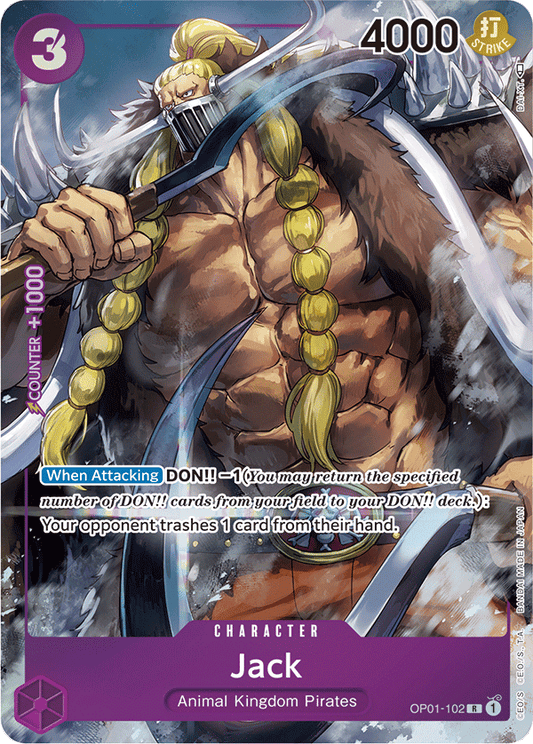 Jack - OP01-102 - Rare (Alt Art)-One Piece Singles