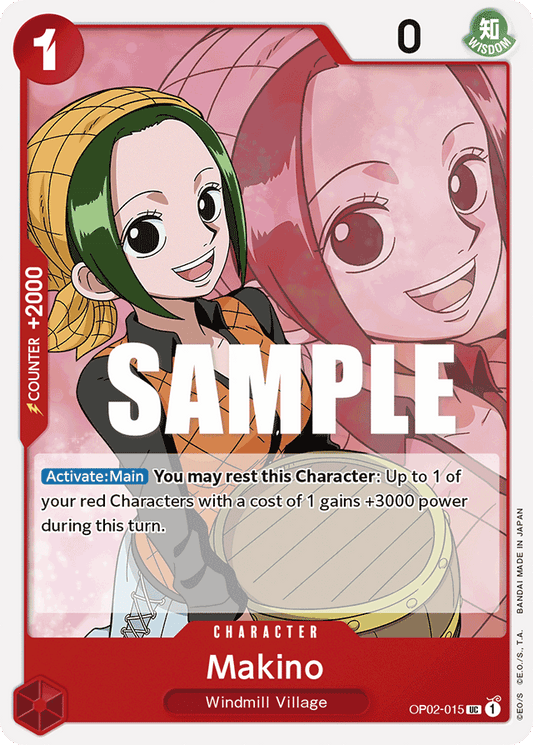Makino - OP02-015 - Uncommon-One Piece Singles