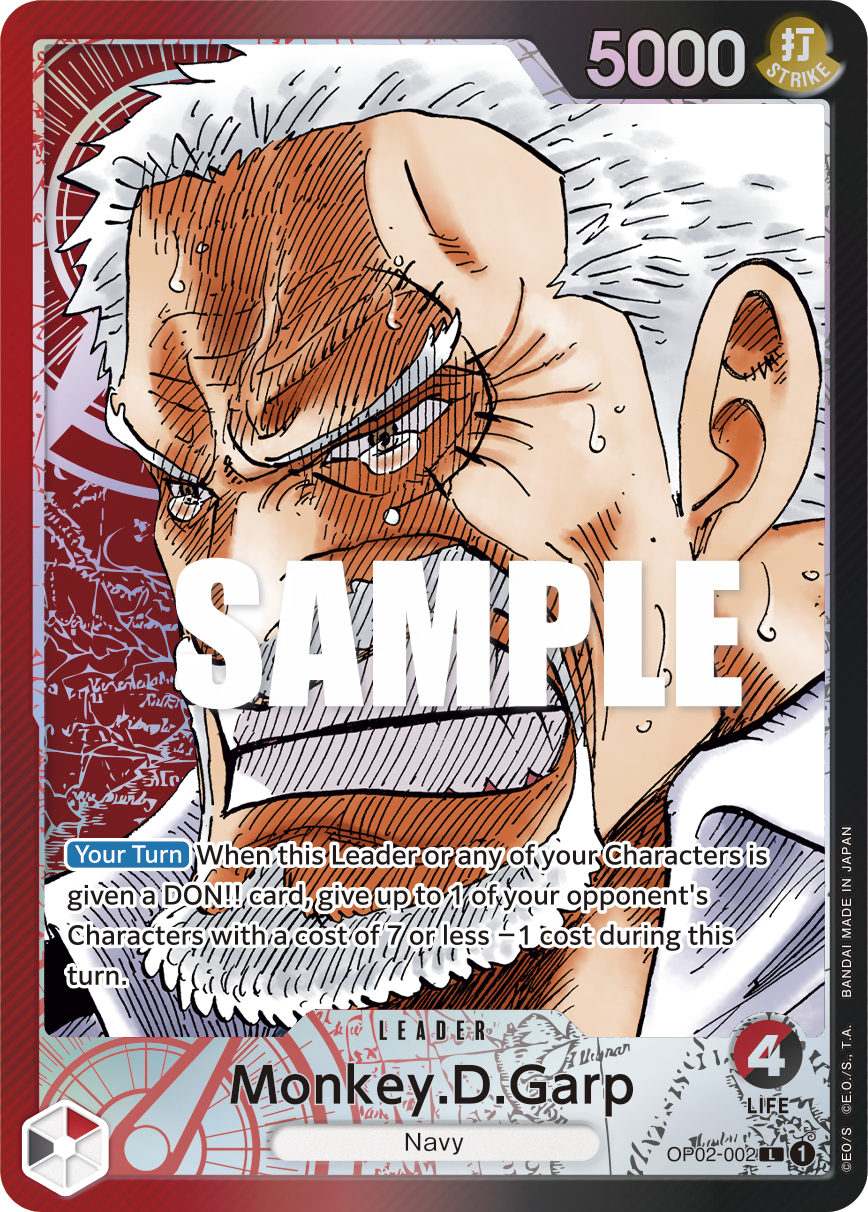 Monkey.D.Garp - OP02-002 - Leader (Alt Art)-One Piece Singles