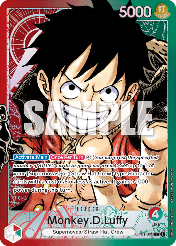 Monkey.D.Luffy - OP01-003 - Leader (Alt Art)-One Piece Singles