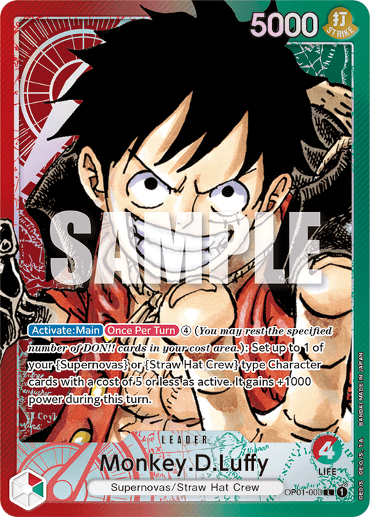 Monkey.D.Luffy - OP01-003 - Leader (Alt Art)-One Piece Singles