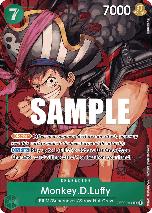 Monkey.D.Luffy - OP02-041 - Rare (Alt Art)-One Piece Singles