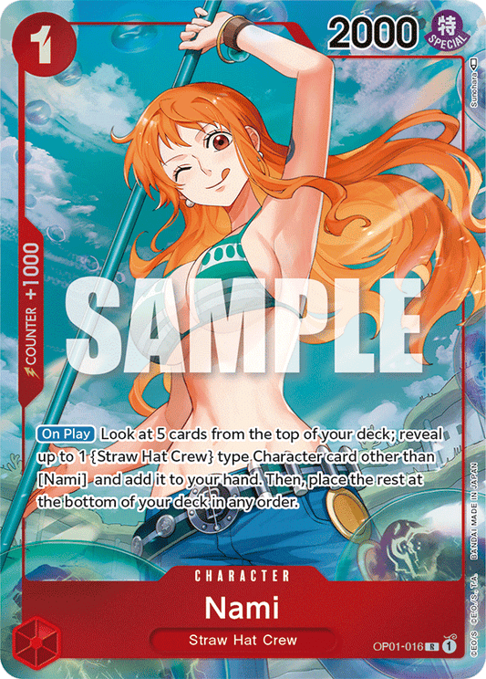 Nami - OP01-016 - Rare (Alt Art)-One Piece Singles