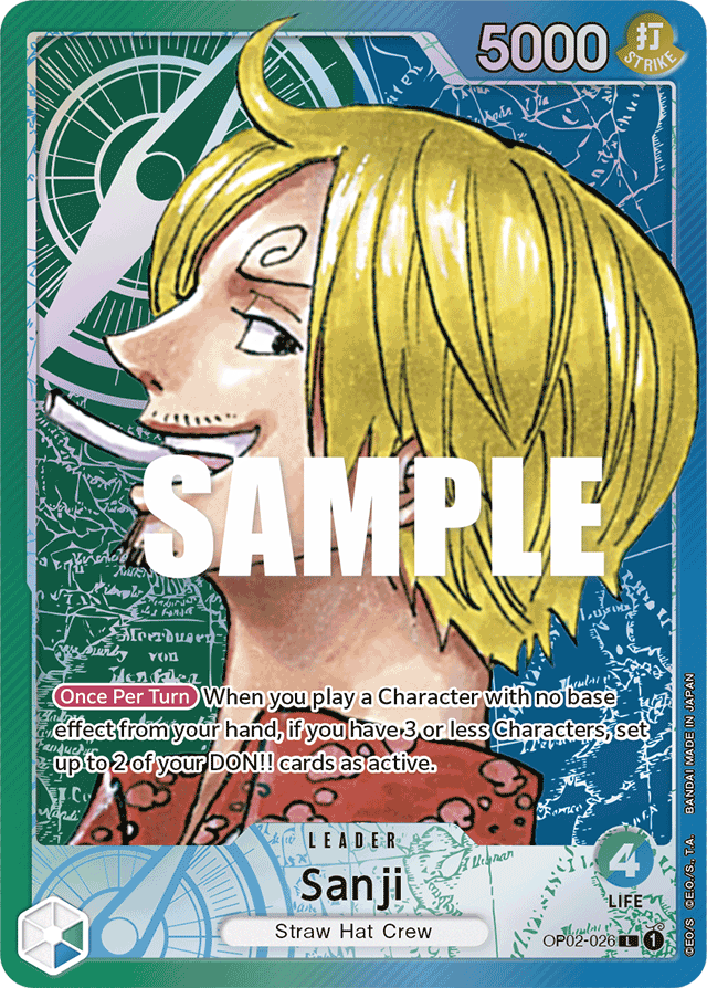 Sanji - OP02-026 - Leader (Alt Art)-One Piece Singles