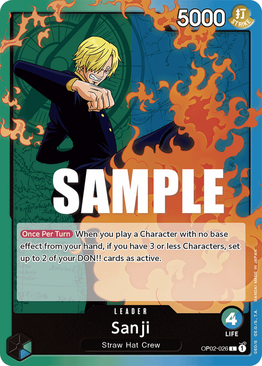 Sanji - OP02-026 - Leader-One Piece Singles