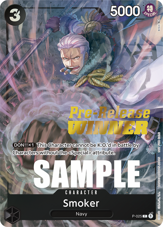 Smoker - P-025 - OP02 Pre-Release Winner