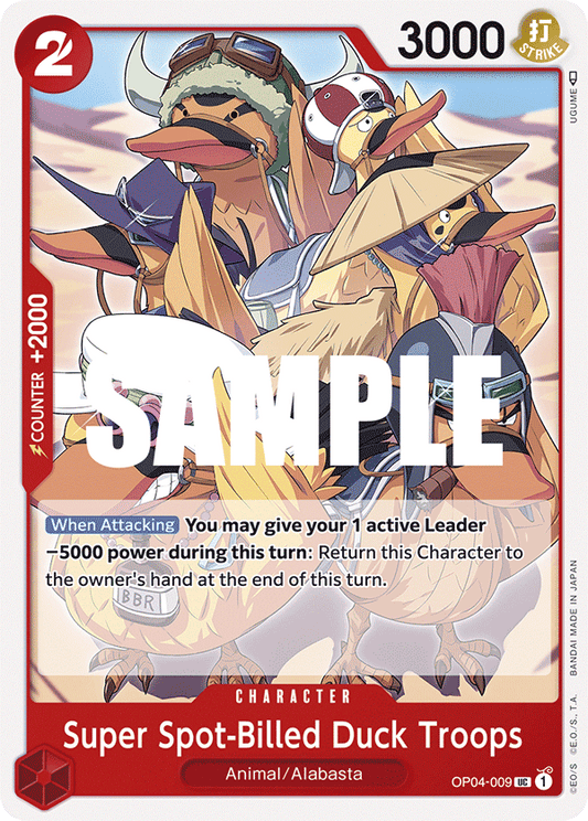 Super Spot-Billed Duck Troops  - OP04-009 - Uncommon