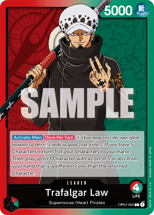 Trafalgar Law - OP01-002 - Leader-One Piece Singles