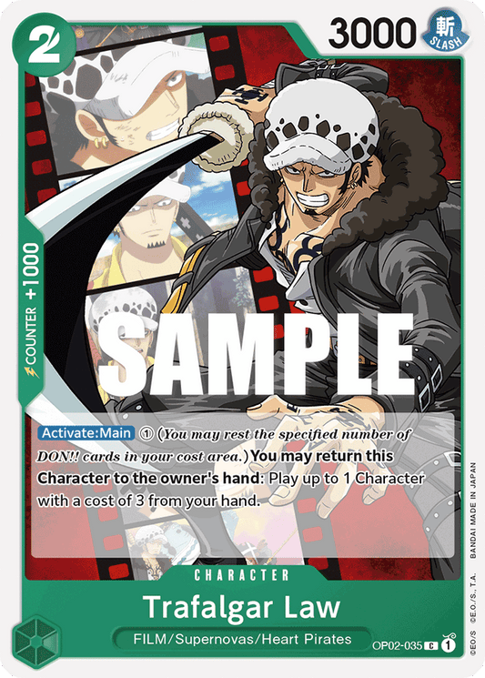 Trafalgar Law - OP02-035 - Common-One Piece Singles