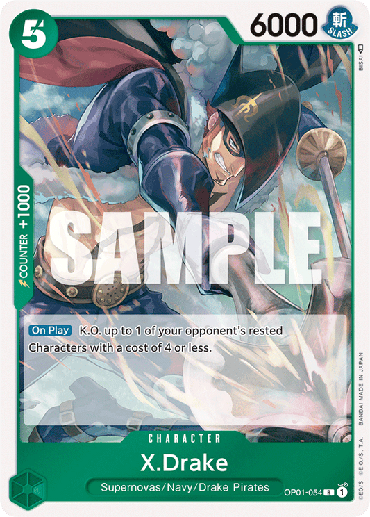 X.Drake - OP01-054 - Rare-One Piece Singles