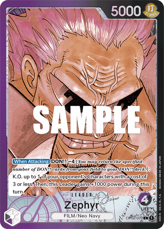 Zephyr - OP02-072 - Leader (Alt Art)-One Piece Singles